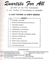 QUARTETS FOR ALL / Bass Clef Instruments (pozoun, fagot, tuba)