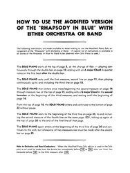 Gershwin: Rhapsody in Blue (modified version) / klavír