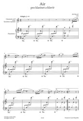 HLAVÁČ, Jiří: AIR pro klarinet a klavír nebo pro čtyři klarinety / partitura + party