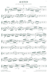 42 etud pro zobcovou flétnu (hoboj, flétnu, saxofon, klarinet, housle))