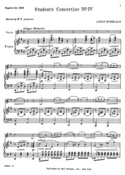Huber: Student&apos;s Concertino No. IV, Op.8 / housle a klavír
