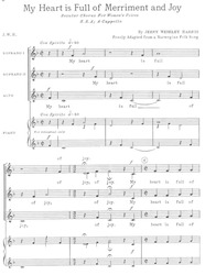 MY HEART IS FULL OF MERRIMENT AND JOY / SSA a cappella