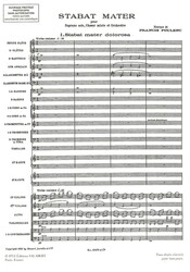 STABAT MATER by Francis Poulenc / full score for soprano solo, choir + orchestra