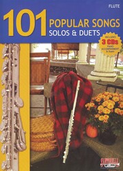 101 POPULAR SONGS SOLOS &amp; DUETS + 3x CD / příčná flétna