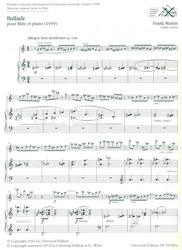 BALLADE FOR FLUTE &amp; PIANO by Frank Martin / příčná flétna a klavír