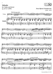 Tschaikowsky: MELODIE op. 42 nr. 3 (ES-DUR) violin &amp; piano / housle a klavír