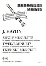 HAYDN: Twelve Minuets for recorder and guitar / 12 menuetů pro zobcovou flétnu a kytaru