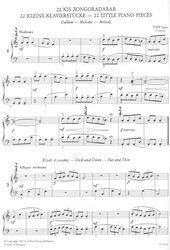 Papp, Lajos: 22 LITTLE PIANO PIECES / 22 snadných skladbiček pro klavír