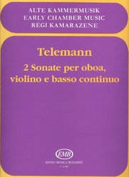 Telemann: 2 SONATE pro hoboj, housle a klavír (basso continuo)