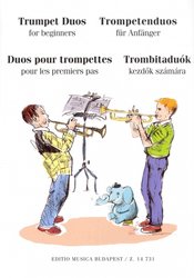 EDITIO MUSICA BUDAPEST Music P TRUMPET DUOS for beginners - Trumpetová dueta pro začátečníky