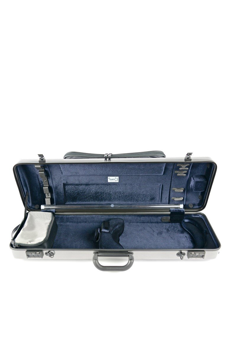 BAM Cases Hightech  - houslový kufr, stříbrný carbon s malou kapsou - 2011 XLS