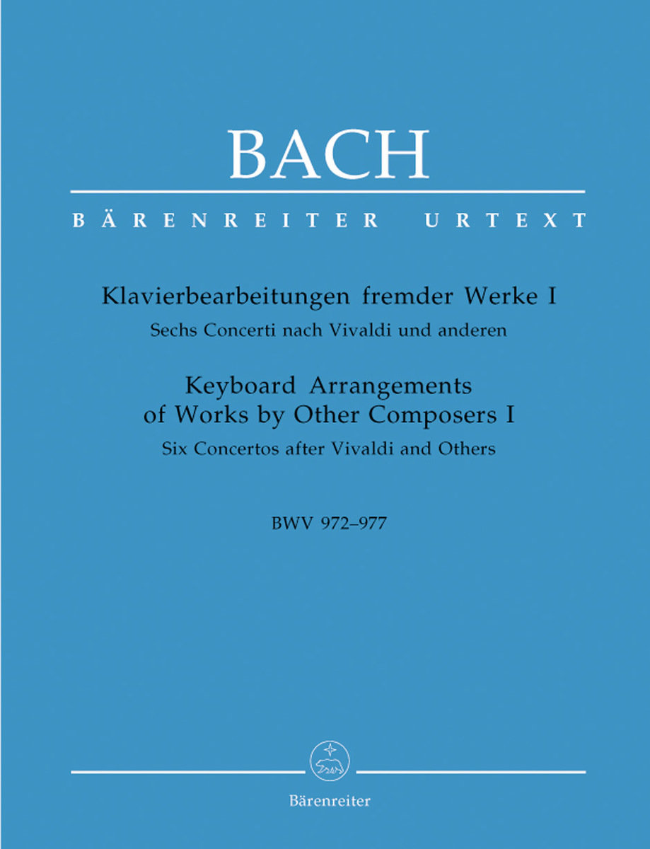 Bärenreiter Bach, Johann Sebastian Keyboard Arrangements of Works by Other Composers I