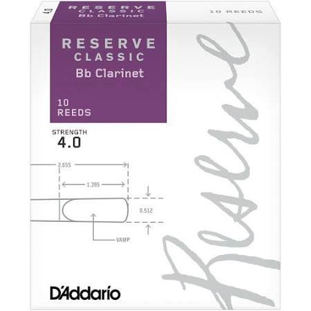 D'Addario Reserve Classic plátek pro B klarinet tvrdost 4