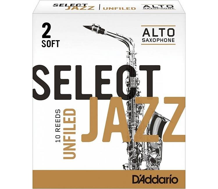 D'Addario Select Jazz Unfiled plátek pro alt saxofon tvrdost 2S