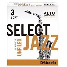 D'Addario Select Jazz Unfiled plátek pro alt saxofon tvrdost 3S