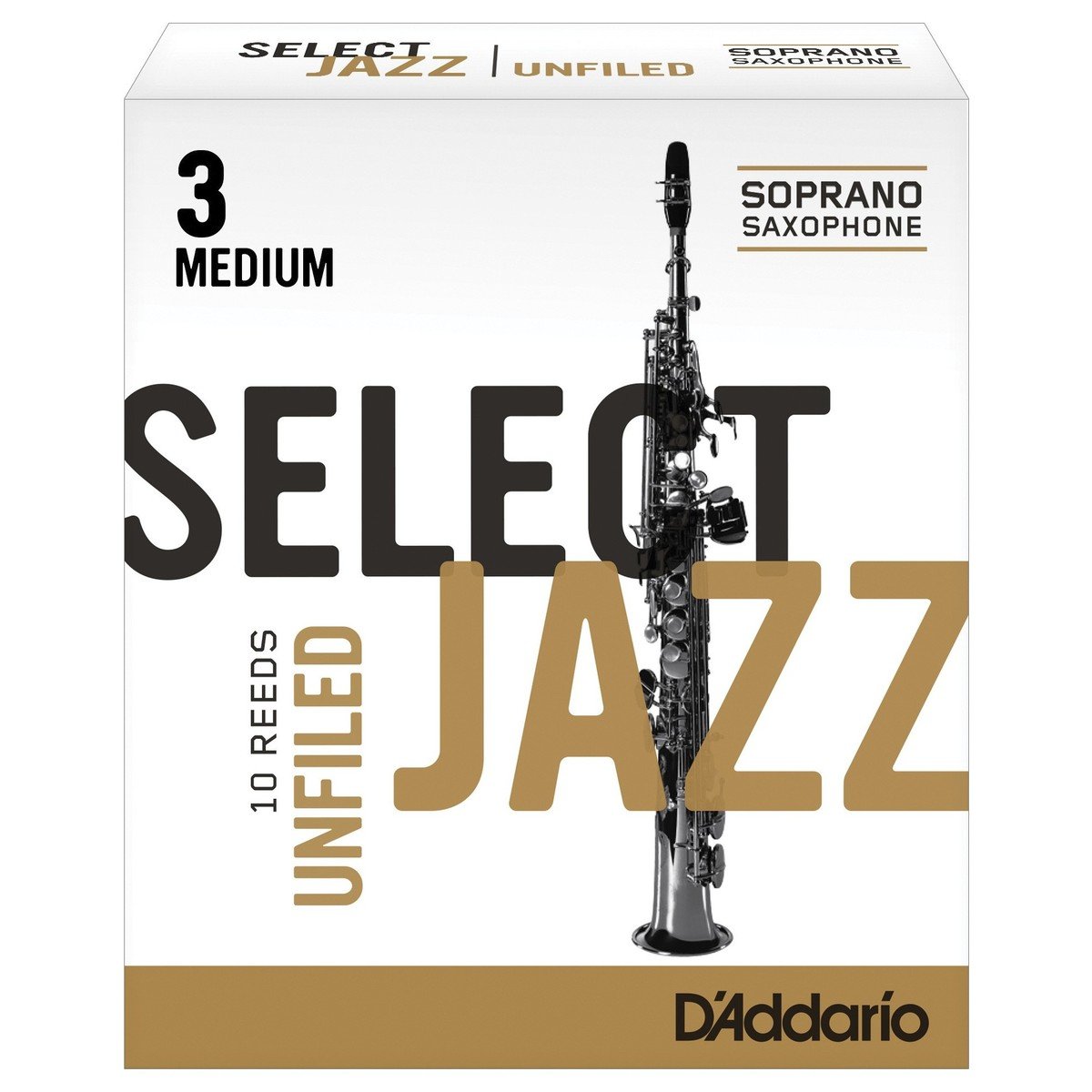 D'Addario Select Jazz Unfiled plátek pro soprán saxofon tvrdost 3M