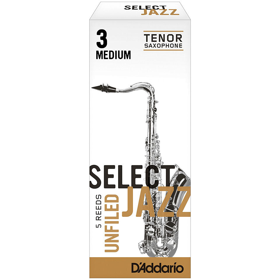 D'Addario Select Jazz Unfiled plátek pro tenor saxofon tvrdost 3M