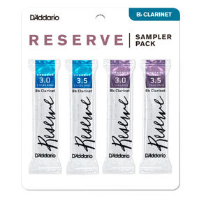 D'Addario Reserve + Reserve Classic Sampler pack pro B klarinet tvrdost 2,5 - 3