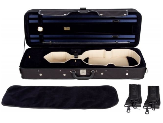 M-case CITY pěnové pouzdro pro housle, tvar obdélník, barva černá/tmavě modrá