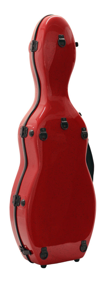 Tonareli tvarované pouzdro pro housle, barva červená s tečkami