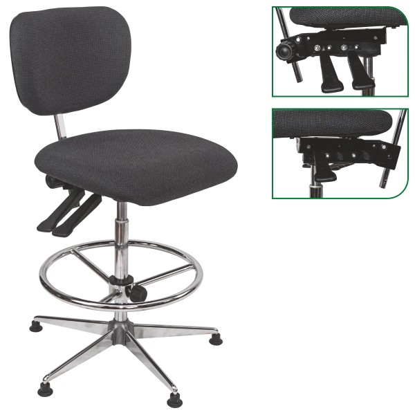 ZMC Perk-P BL - tympánová židle, černý potah