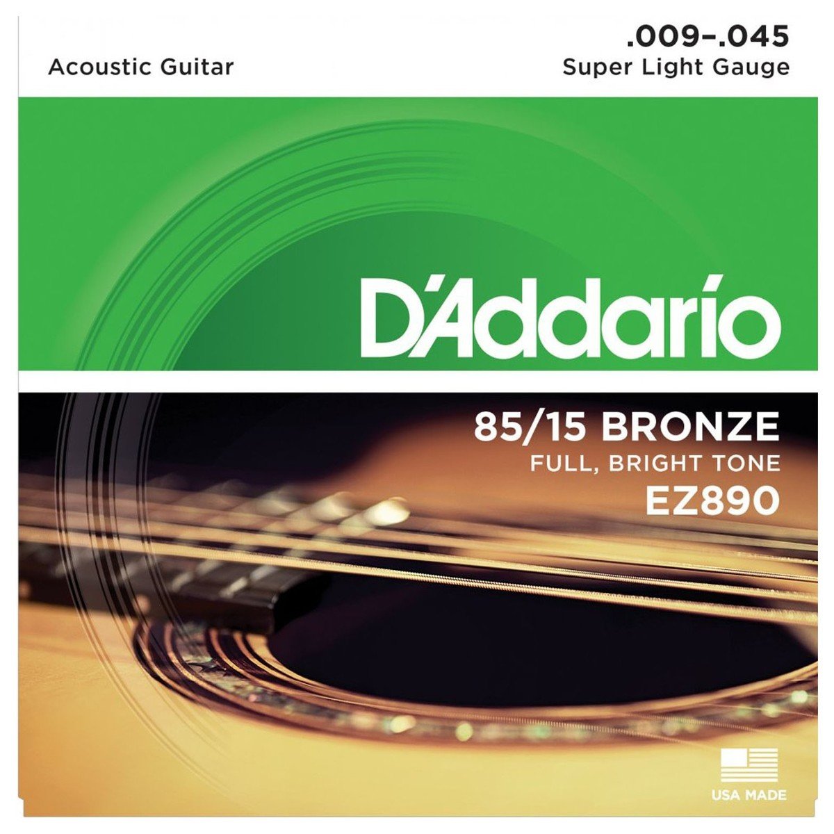 D'ADDARIO EZ890 - sada strun .009 pro akustickou kytaru - kov