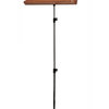 K&M 11841 Dřevěný orchestrální stojan 118/4, vyšší, dřevěná deska ořech, chrom. podstavec
