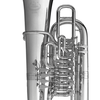 B&S F tuba 3100 - postříbřená mosaz, 6 ventilů
