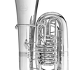 B&S C tuba 3098-L - postříbřená mosaz, 5 ventilů