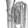 B&S C tuba 4097-L - postříbřená mosaz, 5 ventilů