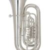 MIRAPHONE B tuba Hagen  494A - postříbřená mosaz, 3/4 velikost, 4 ventily