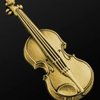 Musician Designer - Abzeichen, Violine, gold