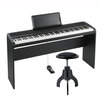 Piano Korg B1 in Aktion gesetzt mit Ständer Korg STB1 ein runder Hocker Gewa 900550