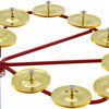 Latin Percussion Tamburina Jingle Ring - Brass, pro montáž na Hi-hat, dvouřadá