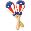 Latin Percussion Maracas, Mini Rawhide Maracas, Puerto Rican Flag