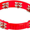 Latin Percussion Tamburina 10", Aspire® Plastic Tambourine - dvouřadá, červená