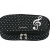 Agifty Pencil Case G-Clef Dots Black LUX - pouzdro na tužky s motivem houslového klíče