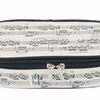 Agifty Pencil Case Notelines Black / Creme LUX - pouzdro na tužky s motivem not, krémové