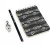 Agifty Writing Kit Mini A7 - mini psací sada Black/White - zápisník, tužka, guma