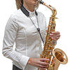 BG S80M - sax. popruh pro alt, tenor a soprán sax., šňůra, háček