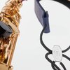 Bambú krční popruh pro alt/soprán saxofon, zdvojená kůže, ocelový háček