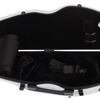 BACIO INSTRUMENTS SVC204P white stripe - tvarované pouzdro pro housle, bílý carbon