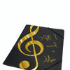 Agifty Elastic Folder "All I Need Is Music" Golden A4 - složka na noty (zlatá)