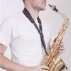 BG S10 ESH elastický saxofonový popruh pro alt a tenor saxofon, karabina, velikost L