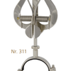 Riedl 311N - malá lyra pro Es klarinet, 2 tlakadla, nikl (kroužek o průměru 29 mm)