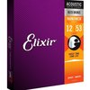 ELIXIR 80/20 Bronze Nanoweb 12/53 struny pro akustickou kytaru, bronze - Light, kov