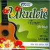 Gorstrings UT4-B sada strun pro tenorové ukulele - černý nylon, .024-.033-.037w-.029
