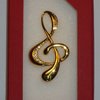 LUKO servis - Brož, houslový klíč, velký, zlatý