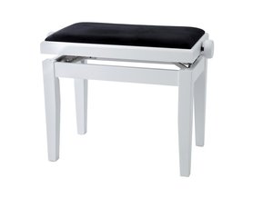 GEWA music stolička pro piano Deluxe bílý mat, černý sedák JB2