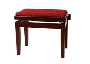 GEWA music stolička pro piano Deluxe mahagon mat, bordeaux sedák JB2